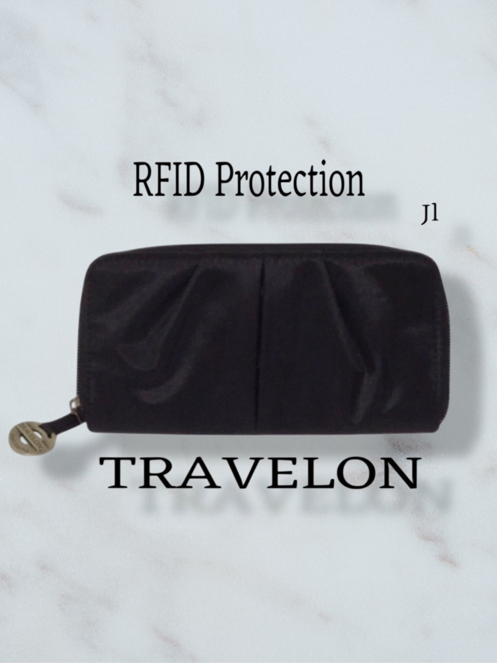 TRAVELON Black Wallet with RFID Protection  NWOT